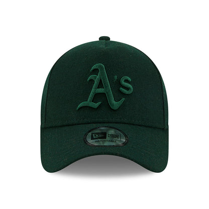 New Era 9FORTY Oakland Athletics Baseball Cap - MLB Melton E-Frame - Dunkelgrün