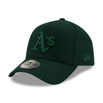 New Era 9FORTY Oakland Athletics Baseball Cap - MLB Melton E-Frame - Dunkelgrün