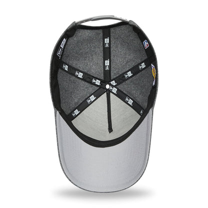 New Era 9FORTY L.A. Lakers Baseball Cap - NBA Melton E-Frame - Grau