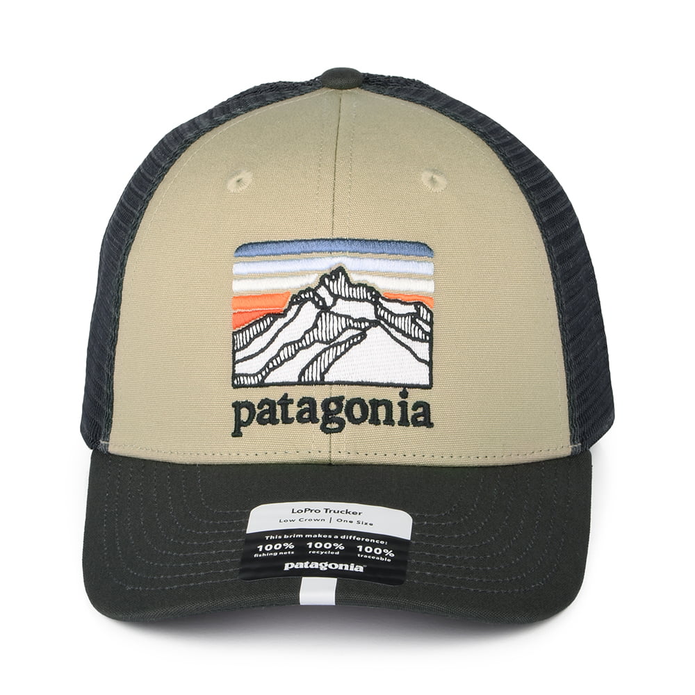 Patagonia Line Logo Ridge LoPro Trucker Cap aus Organic Cotton Canvas - Khaki