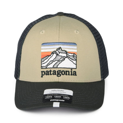 Patagonia Line Logo Ridge LoPro Trucker Cap aus Organic Cotton Canvas - Khaki