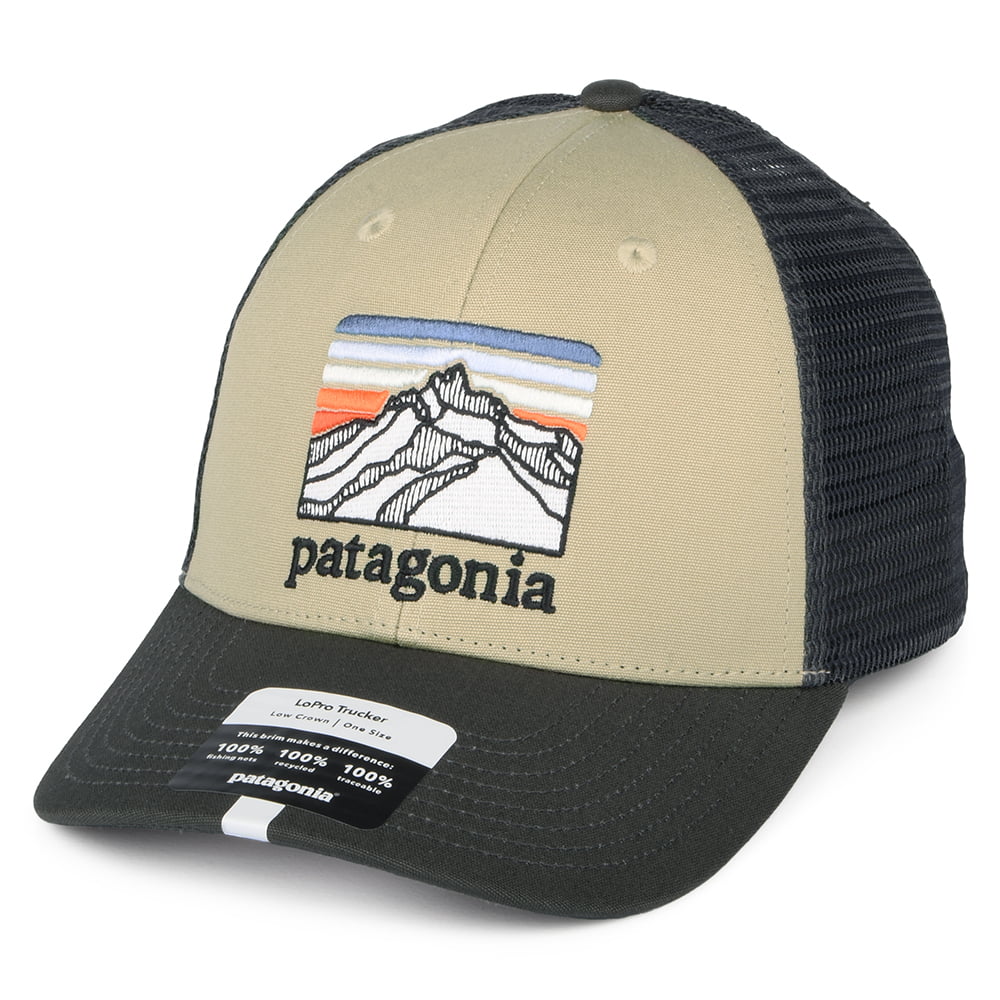 Patagonia Line Logo Ridge LoPro Trucker Cap aus Organic Cotton Canvas - Khaki