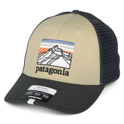 Patagonia Line Logo Ridge LoPro Trucker Cap aus Organic Cotton Canvas - Khaki