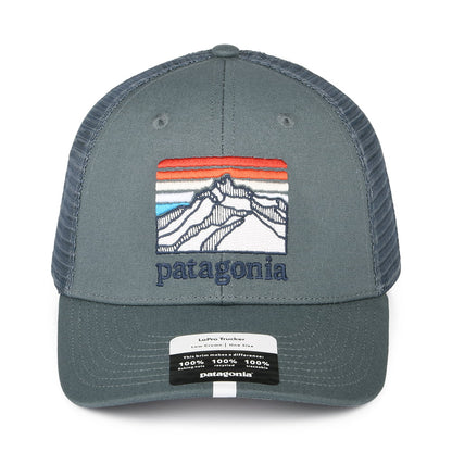 Patagonia Line Logo Ridge LoPro Trucker Cap aus Organic Cotton Canvas - Grau