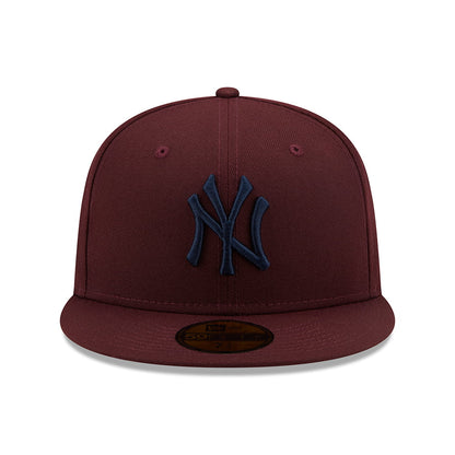 New Era 59FIFTY New York Yankees Baseball Cap - MLB League Essential - Kastanienbraun-Marineblau