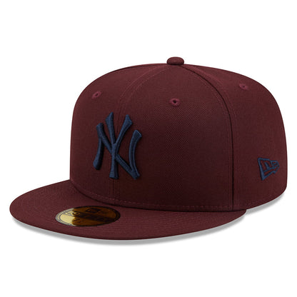 New Era 59FIFTY New York Yankees Baseball Cap - MLB League Essential - Kastanienbraun-Marineblau