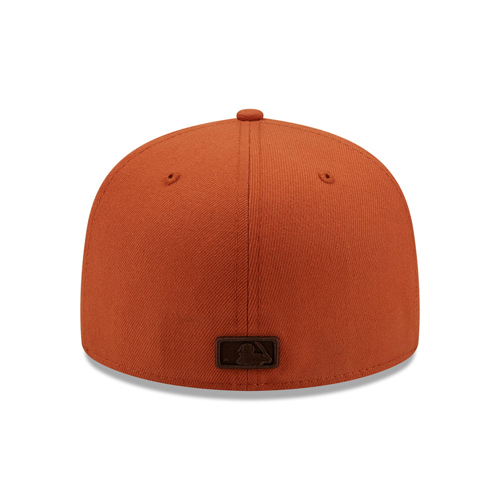 New Era 59FIFTY New York Yankees Baseball Cap - MLB League Essential - Verbranntes Orange-Braun