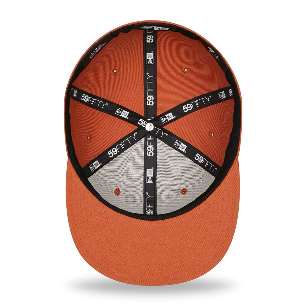 New Era 59FIFTY New York Yankees Baseball Cap - MLB League Essential - Verbranntes Orange-Braun