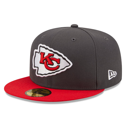 New Era 59FIFTY Kansas City Chiefs Baseball Cap - NFL OTC - Graphitgrau-Rot