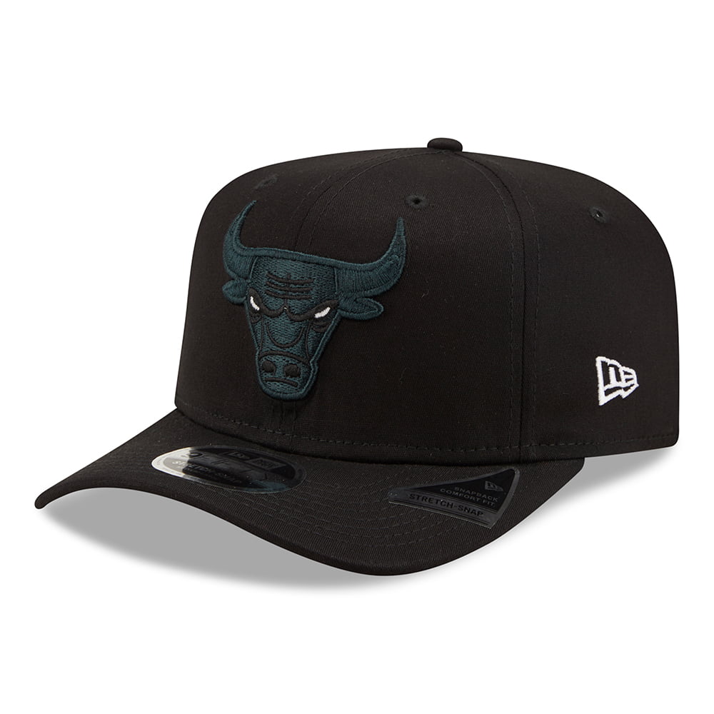 New Era 9FIFTY Chicago Bulls Snapback Cap - NBA League Essential Stretch Snap - Schwarz