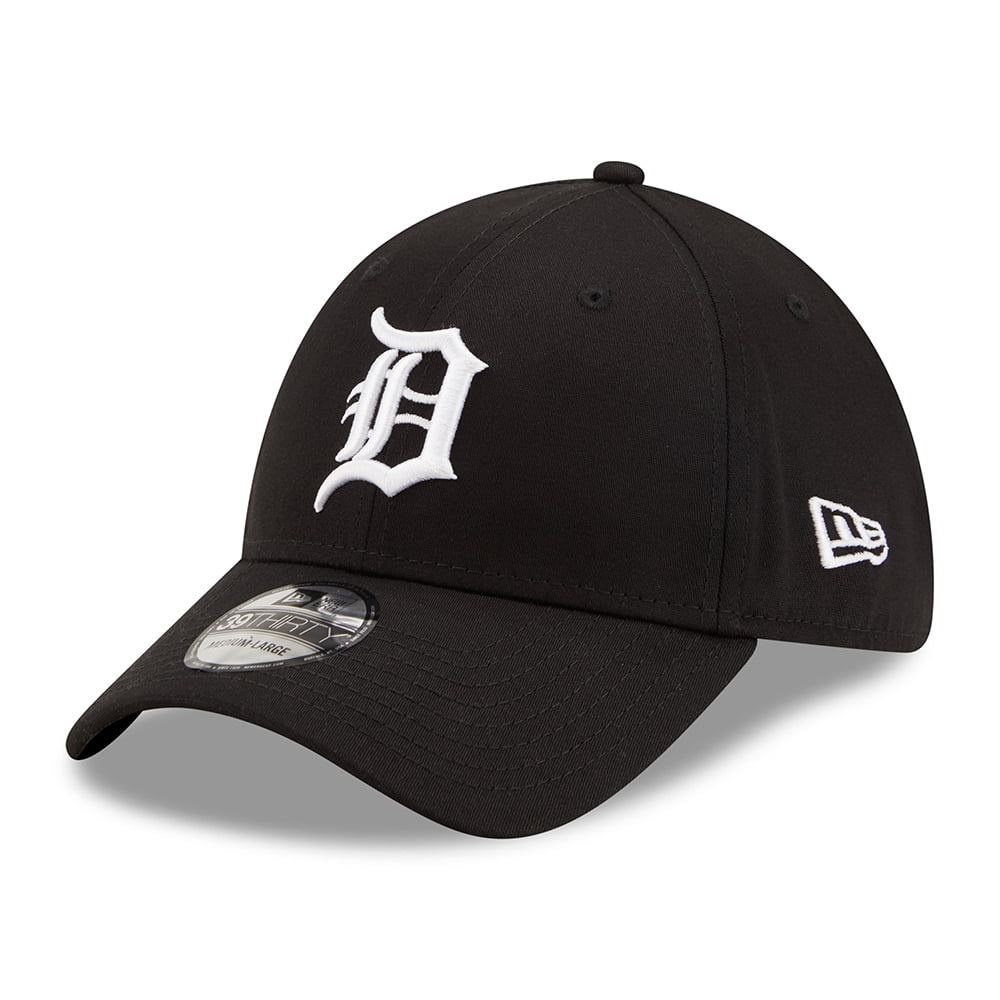 New Era 39THIRTY Detroit Tigers Baseball Cap - MLB Colour Essential - Schwarz-Weiß