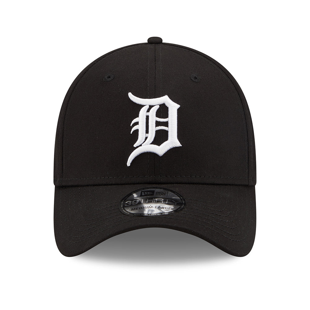 New Era 39THIRTY Detroit Tigers Baseball Cap - MLB Colour Essential - Schwarz-Weiß