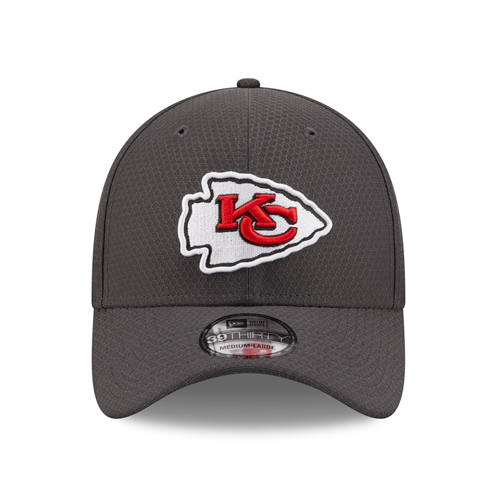 New Era 39THIRTY Kansas City Chiefs Baseball Cap - NFL Hex Tech - Graphitgrau