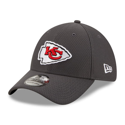 New Era 39THIRTY Kansas City Chiefs Baseball Cap - NFL Hex Tech - Graphitgrau