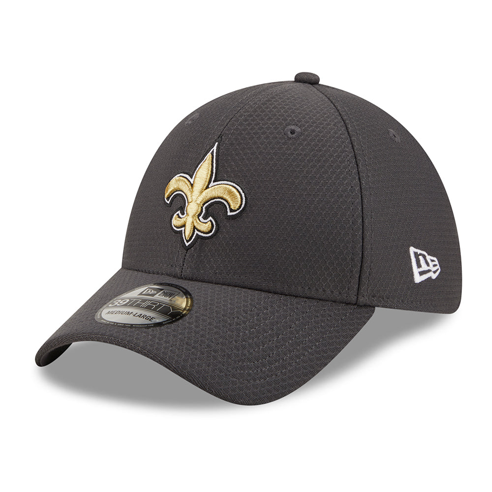 New Era 39THIRTY New Orleans Saints Baseball Cap - NFL Hex Tech - Graphitgrau