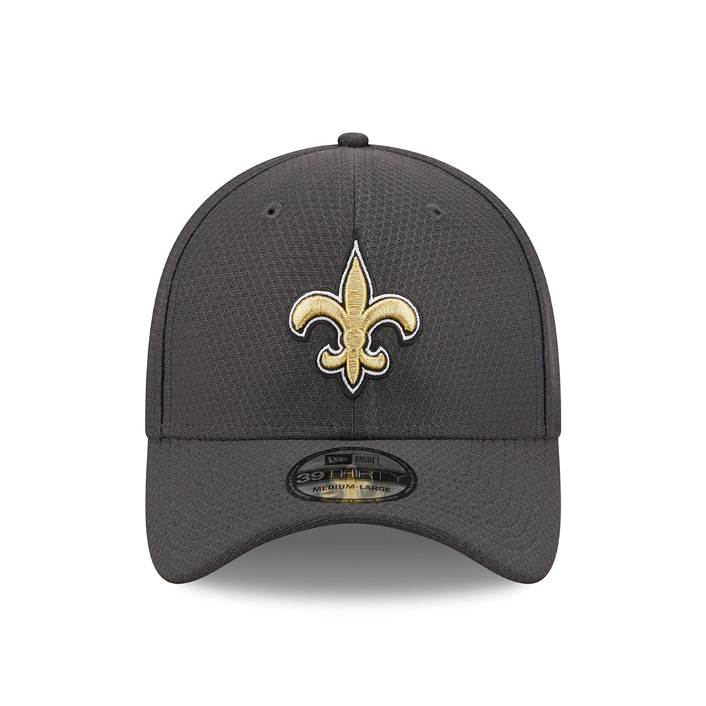 New Era 39THIRTY New Orleans Saints Baseball Cap - NFL Hex Tech - Graphitgrau
