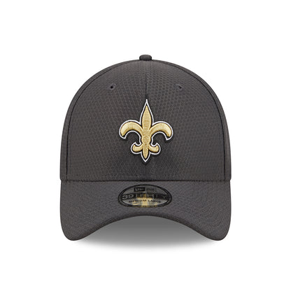 New Era 39THIRTY New Orleans Saints Baseball Cap - NFL Hex Tech - Graphitgrau