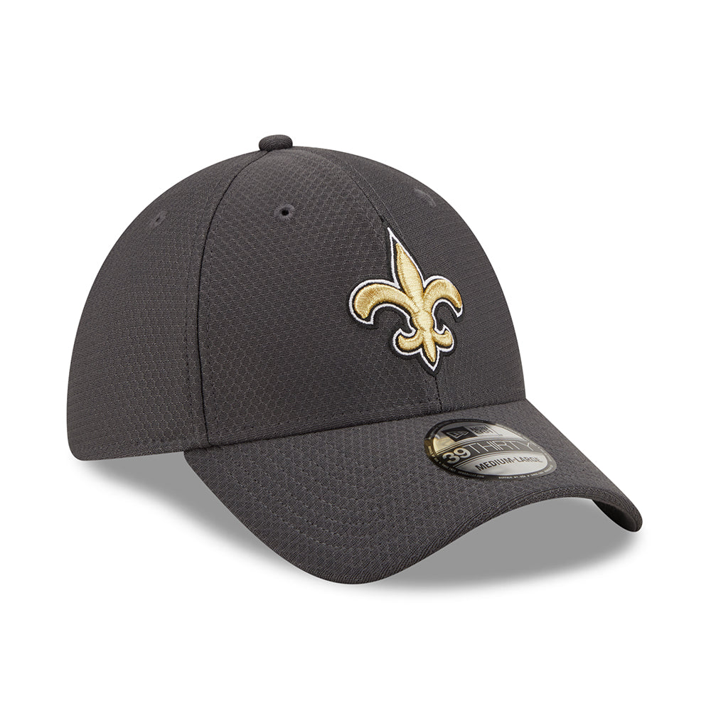 New Era 39THIRTY New Orleans Saints Baseball Cap - NFL Hex Tech - Graphitgrau