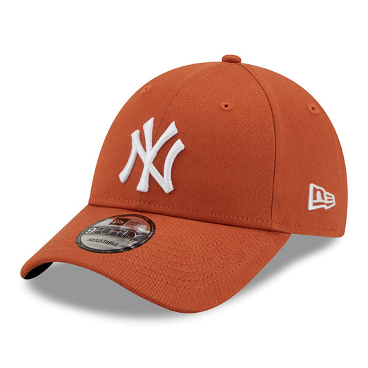 New Era 9FORTY II New York Yankees Baseball Cap - MLB League Essential - Verbranntes Orange-Weiß