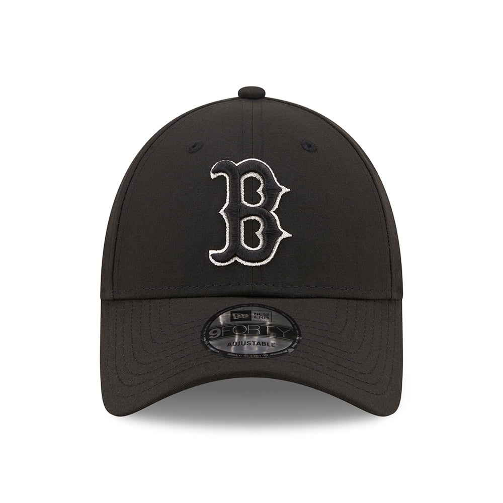 New Era 9FORTY Boston Red Sox Baseball Cap - MLB Metallic Outline - Schwarz-Silber