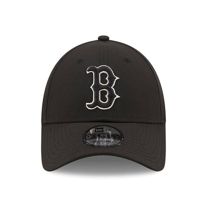 New Era 9FORTY Boston Red Sox Baseball Cap - MLB Metallic Outline - Schwarz-Silber