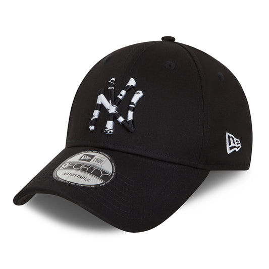 New Era 9FORTY New York Yankees Baseball Cap - MLB Wild Camo - Marineblau