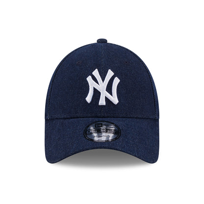 New Era 9FORTY New York Yankees Baseball Cap MLB Denim - Marineblau