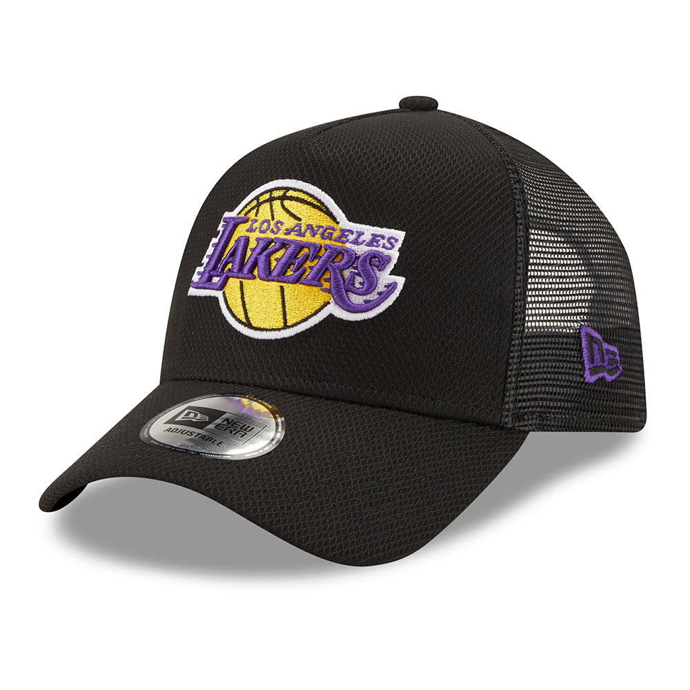 New Era 9FORTY A-Frame L.A. Lakers Trucker Cap - NBA Black Base - Schwarz