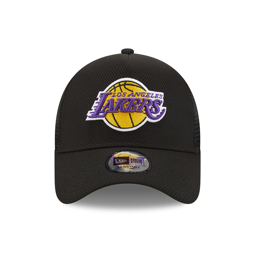 New Era 9FORTY A-Frame L.A. Lakers Trucker Cap - NBA Black Base - Schwarz