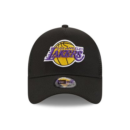 New Era 9FORTY A-Frame L.A. Lakers Trucker Cap - NBA Black Base - Schwarz