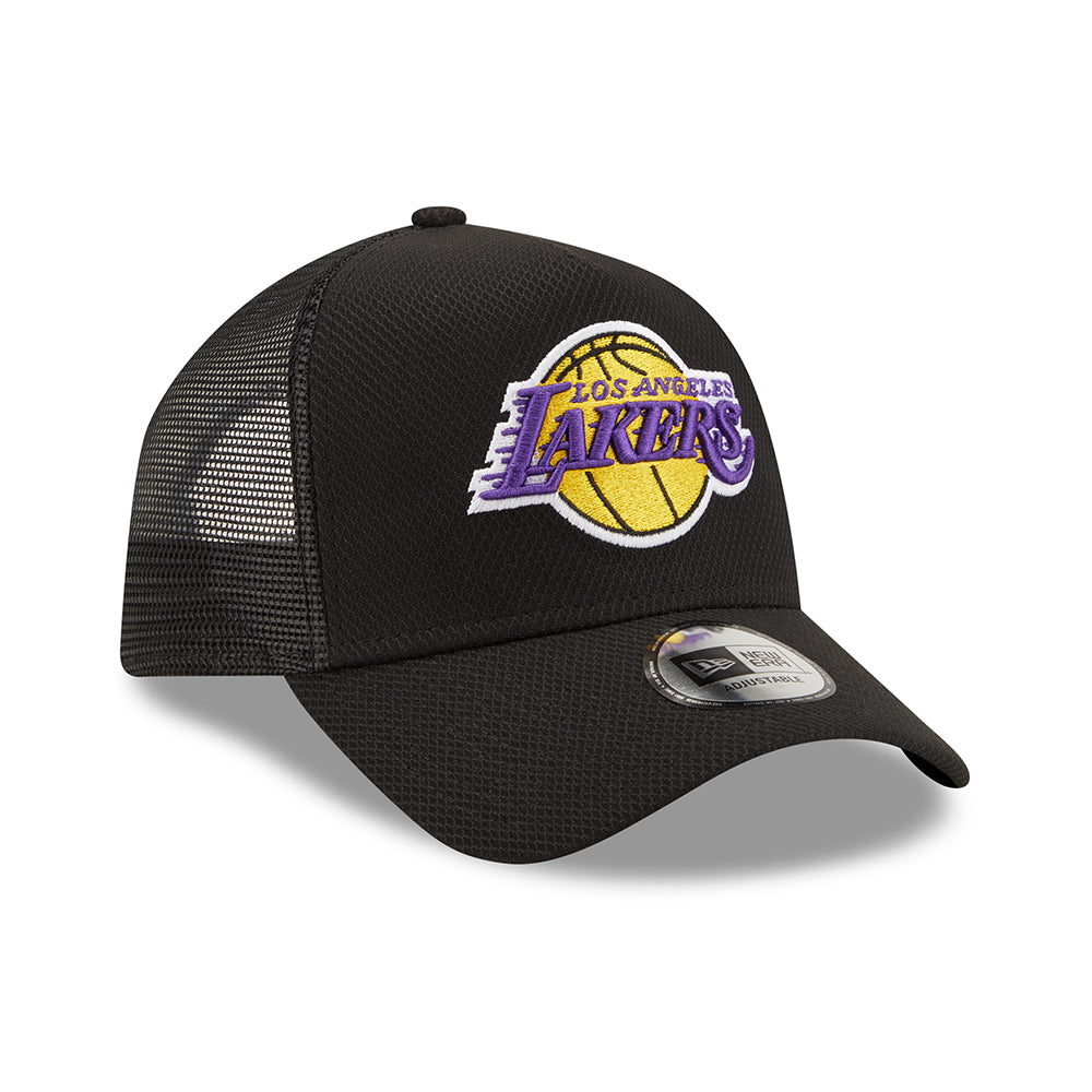 New Era 9FORTY A-Frame L.A. Lakers Trucker Cap - NBA Black Base - Schwarz