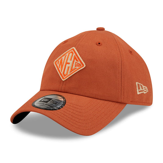 New Era 9TWENTY Baseball Cap aus Baumwolle - NEC Felt Patch Casual Classic - Verbranntes Orange