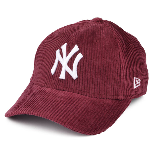New Era Damen 9FORTY New York Yankees Baseball Cap - MLB Fashion Kord - Himbeere
