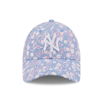 New Era Damen 9FORTY New York Yankees Baseball Cap - MLB Floral - Hellblau
