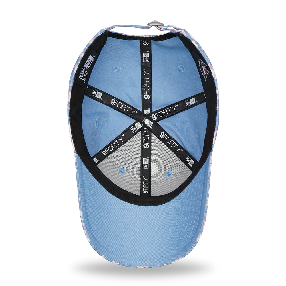 New Era Damen 9FORTY New York Yankees Baseball Cap - MLB Floral - Hellblau