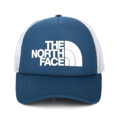 The North Face TNF Logo Deep Fit Trucker Cap - Blau-Weiß