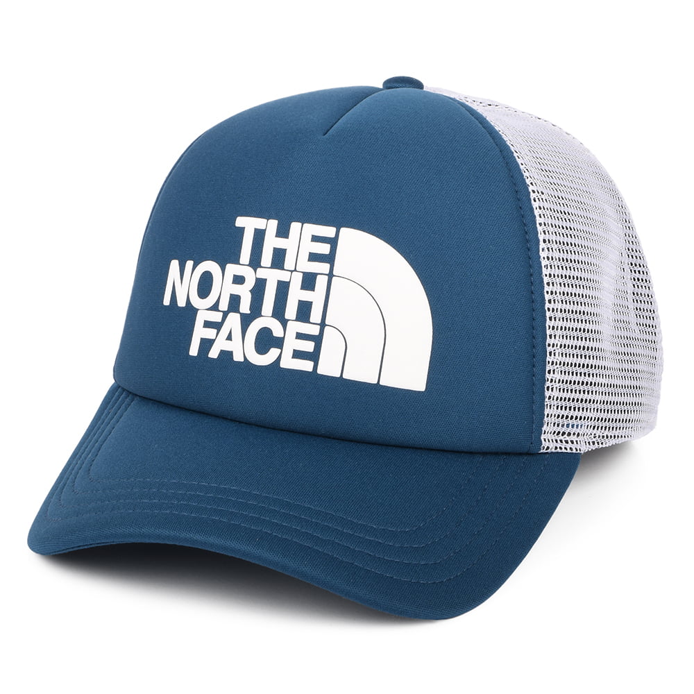 The North Face TNF Logo Deep Fit Trucker Cap - Blau-Weiß