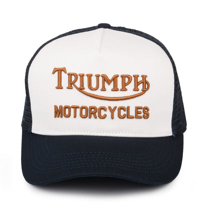 Triumph Motorcycles Oil Trucker Cap - Marineblau-Knochen