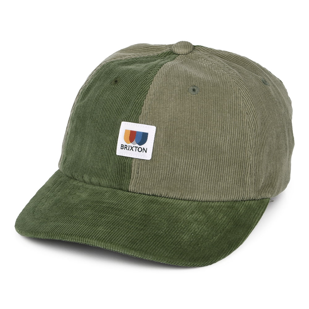 Brixton Alton LP Kord Baseball Cap Zweifarbig - Olivgrün