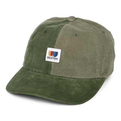 Brixton Alton LP Kord Baseball Cap Zweifarbig - Olivgrün