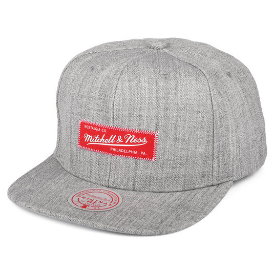 Mitchell & Ness Hi Density Snapback Cap - Meliertes Grau