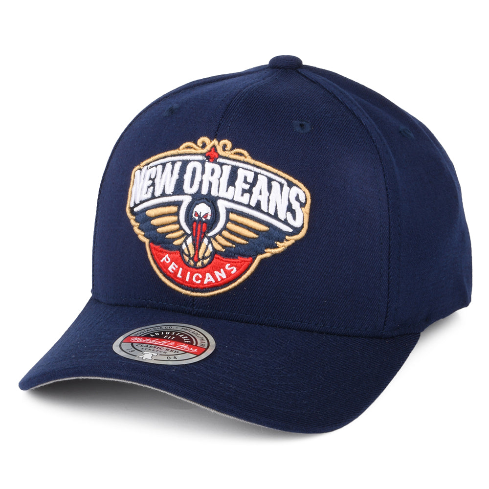 Mitchell & Ness New Orleans Pelicans Snapback Cap - NBA Team Ground Stretch - Marineblau