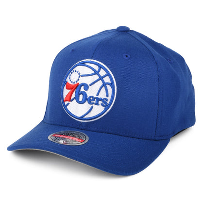 Mitchell & Ness Philadelphia 76ers Snapback Cap - NBA Team Ground Stretch - Königsblau