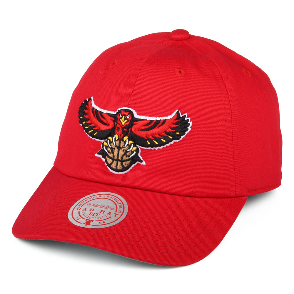 Mitchell & Ness Atlanta Hawks Strapback Cap - NBA Team Ground HWC - Rot