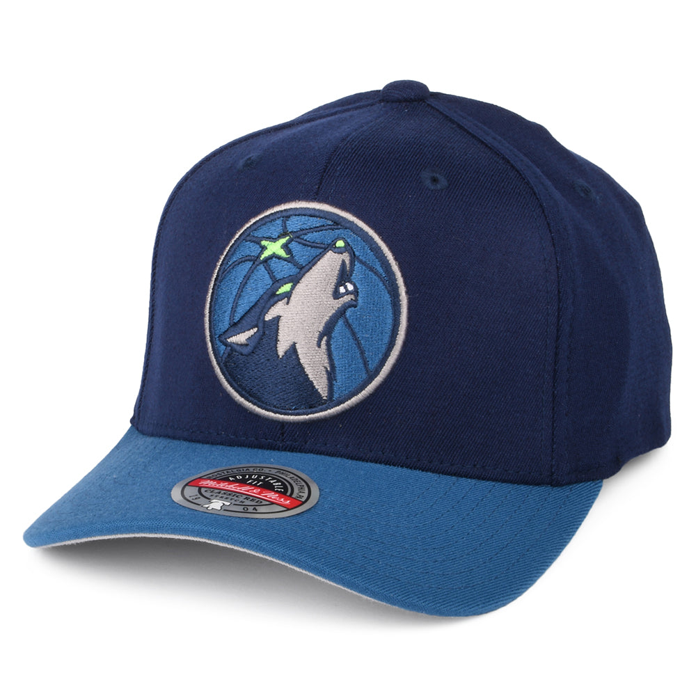 Mitchell & Ness Minnesota Timberwolves Snapback Cap - NBA Wool 2 Tone Stretch - Marineblau-Blau