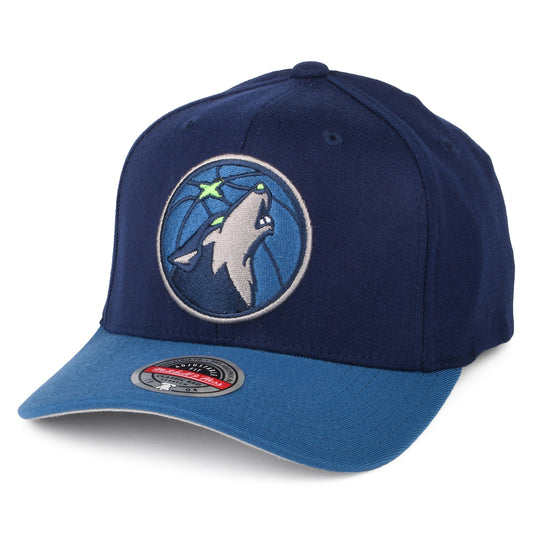 Mitchell & Ness Minnesota Timberwolves Snapback Cap - NBA Wool 2 Tone Stretch - Marineblau-Blau