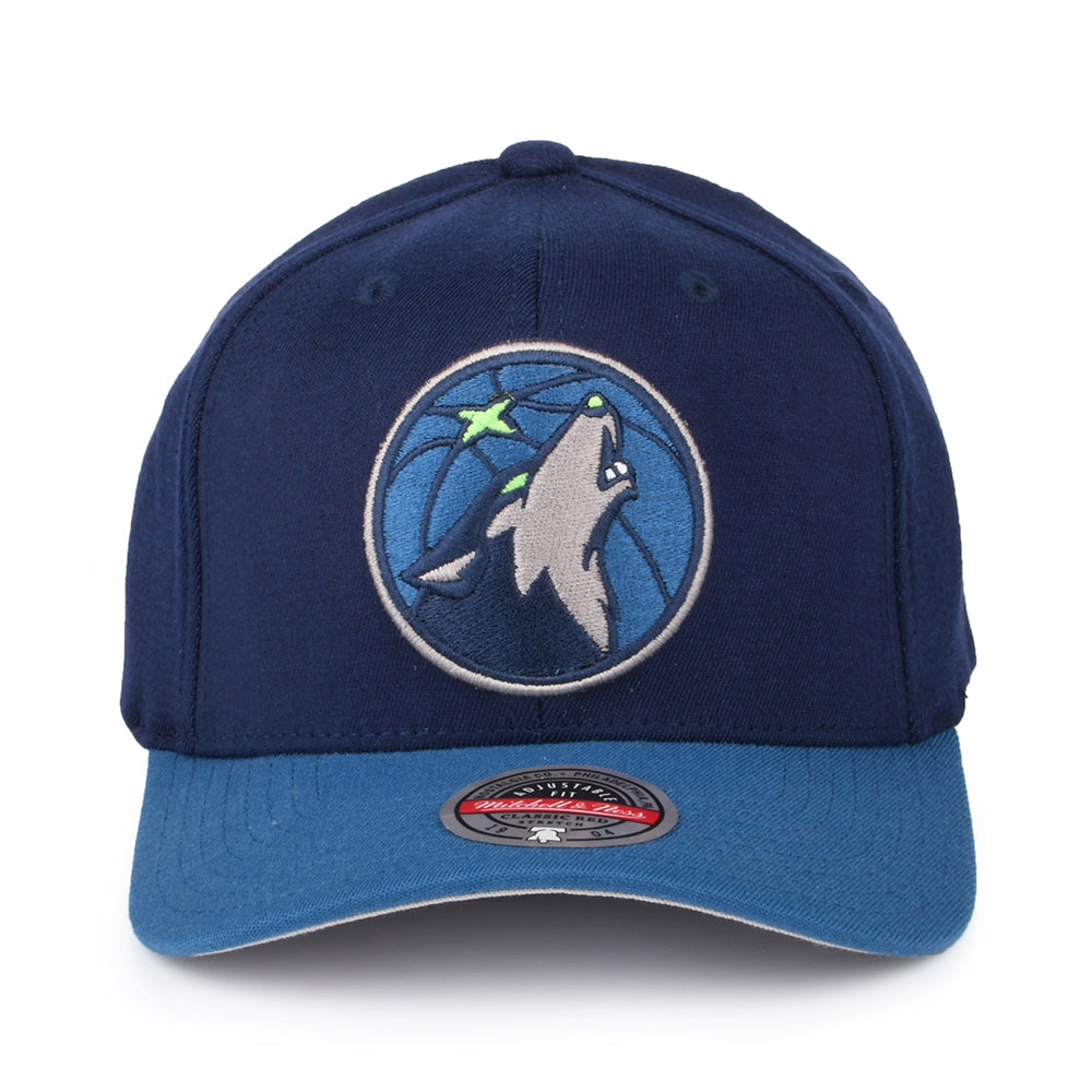 Mitchell & Ness Minnesota Timberwolves Snapback Cap - NBA Wool 2 Tone Stretch - Marineblau-Blau