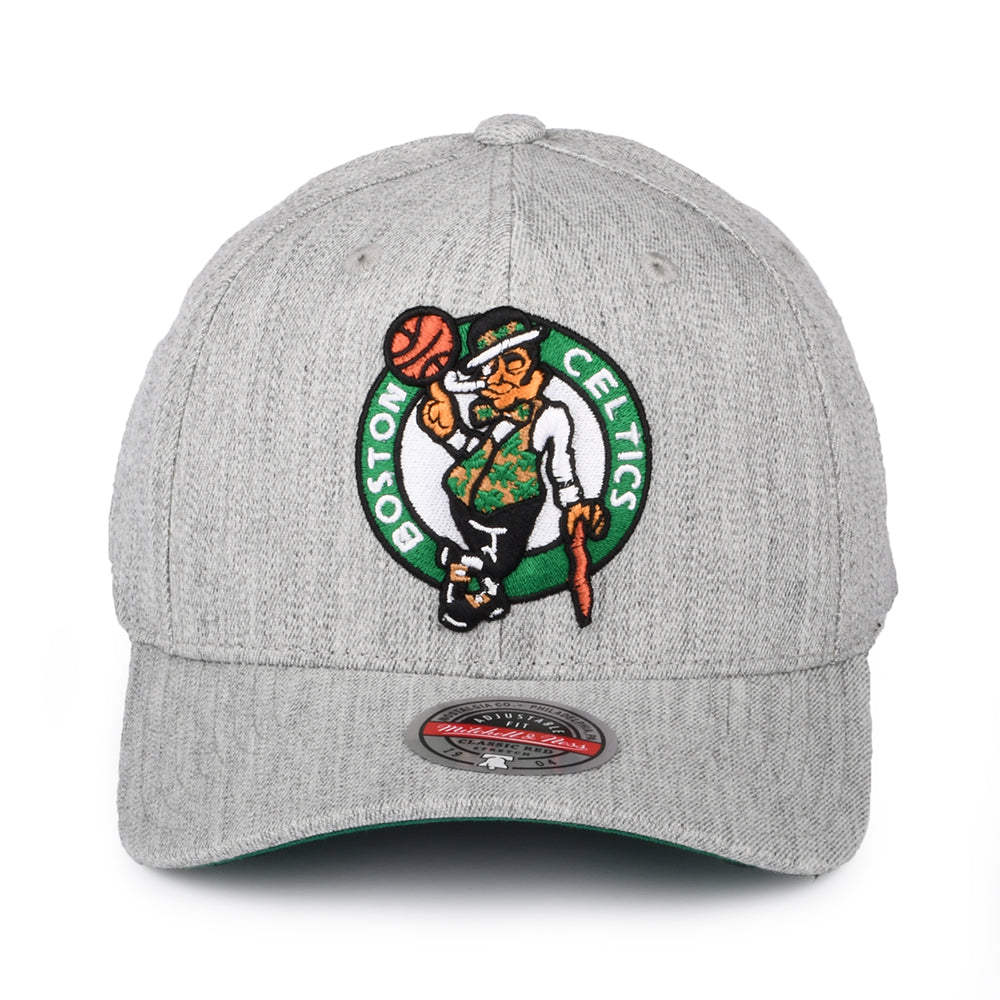 Mitchell & Ness Boston Celtics Snapback Cap - NBA Team Heather Stretch - Meliertes Grau