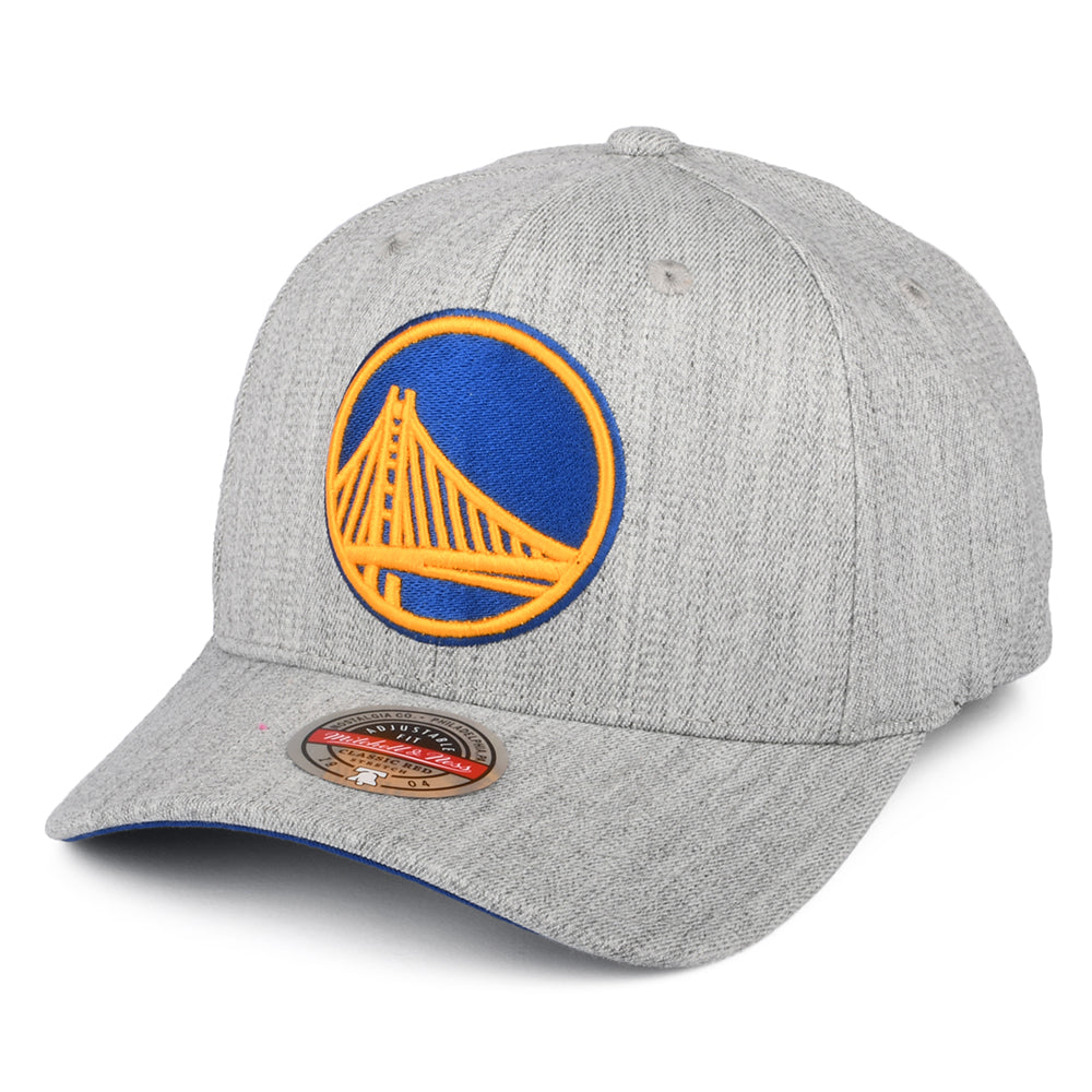 Mitchell & Ness Golden State Warriors Snapback Cap - NBA Team Heather Stretch - Meliertes Grau