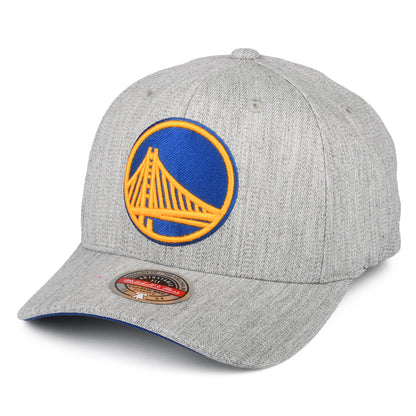 Mitchell & Ness Golden State Warriors Snapback Cap - NBA Team Heather Stretch - Meliertes Grau